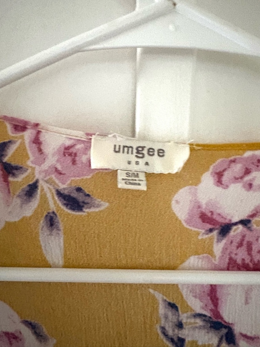 Umgee Floral Tassel Kimono Cover Up Boho Mustard Size Small #0135 - Picture 4 of 4